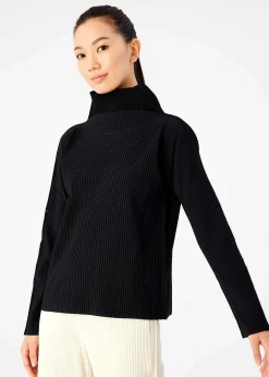ISSEY MIYAKE Fine Knit Pleats Black Clearance