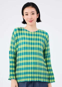 ISSEY MIYAKE Gingham Check Pleats Shirt Sale