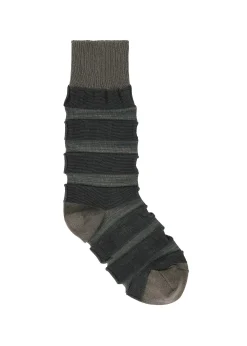 ISSEY MIYAKE Kasuri Border Socks Hot
