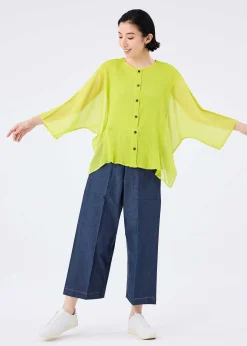 ISSEY MIYAKE Sheer See-Through Crepe Hot