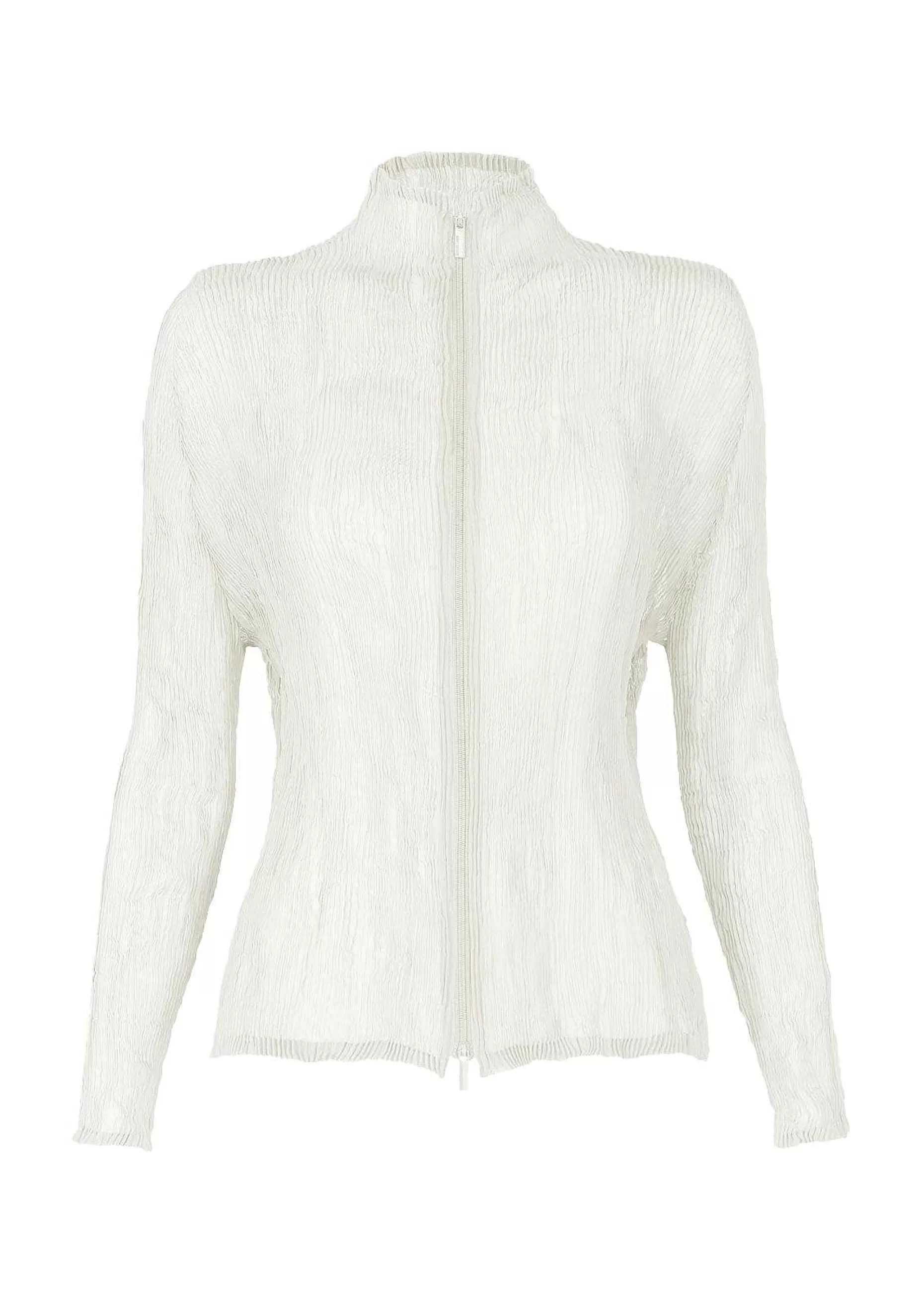 ISSEY MIYAKE Cardigan | Chiffon Twist Bk/Wt-46