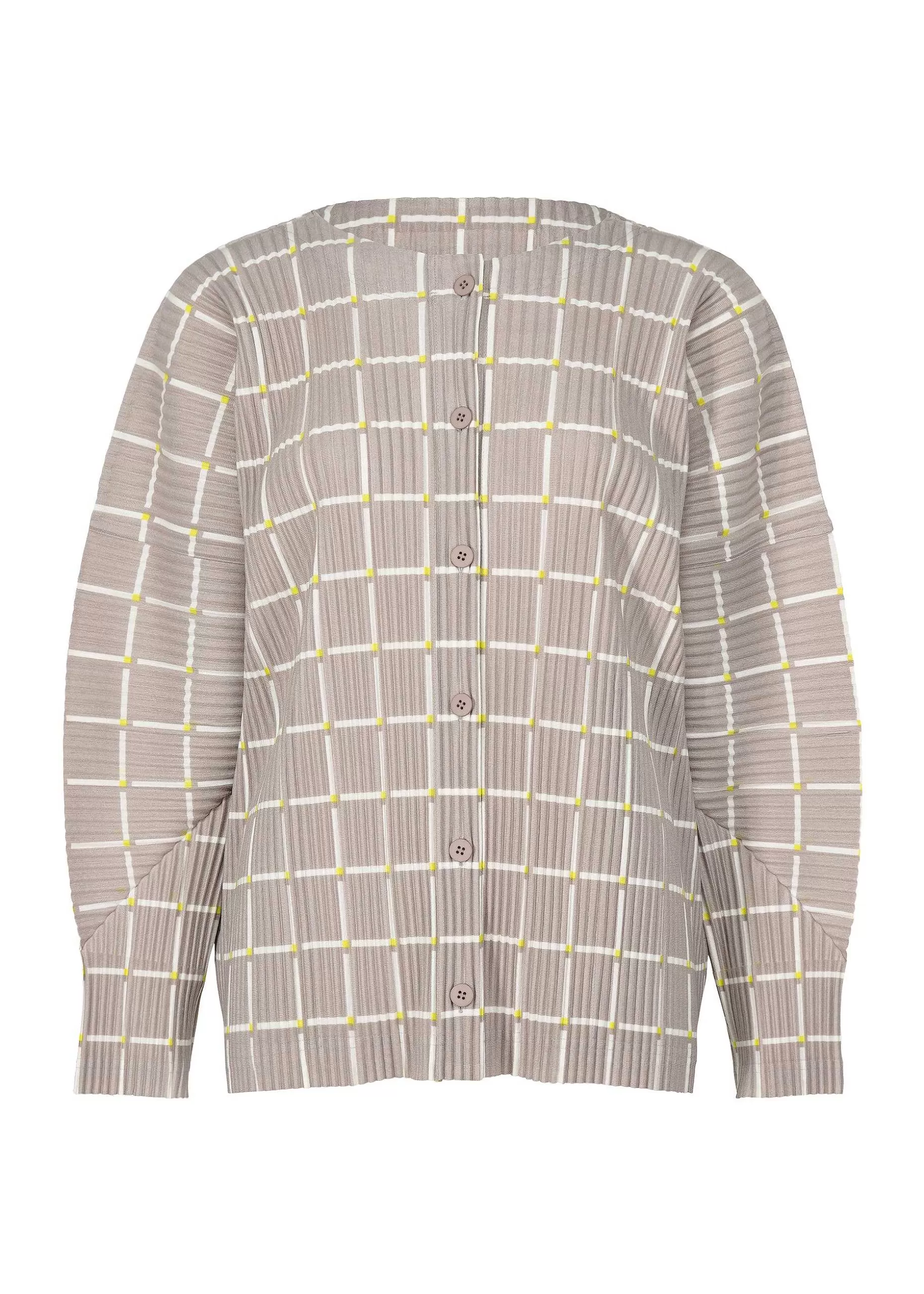ISSEY MIYAKE Cardigan | Color Stick Suede Like Pleats