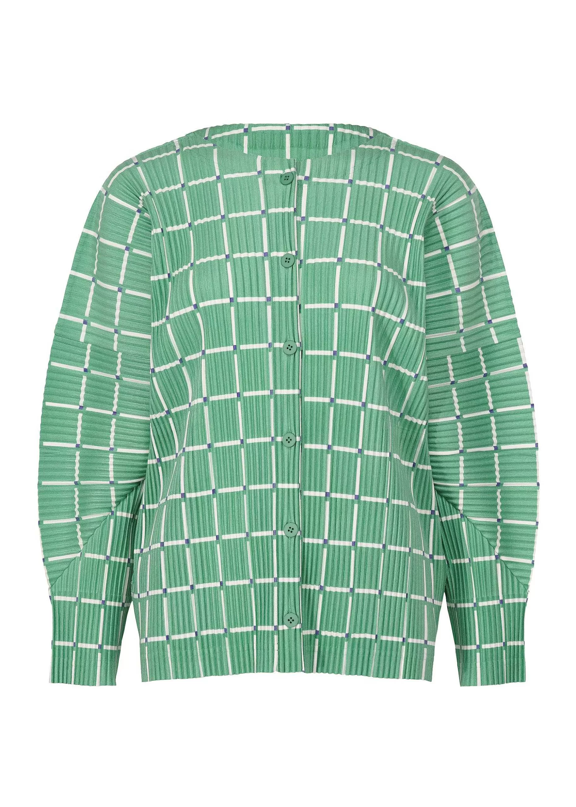 ISSEY MIYAKE Cardigan | Color Stick Suede Like Pleats