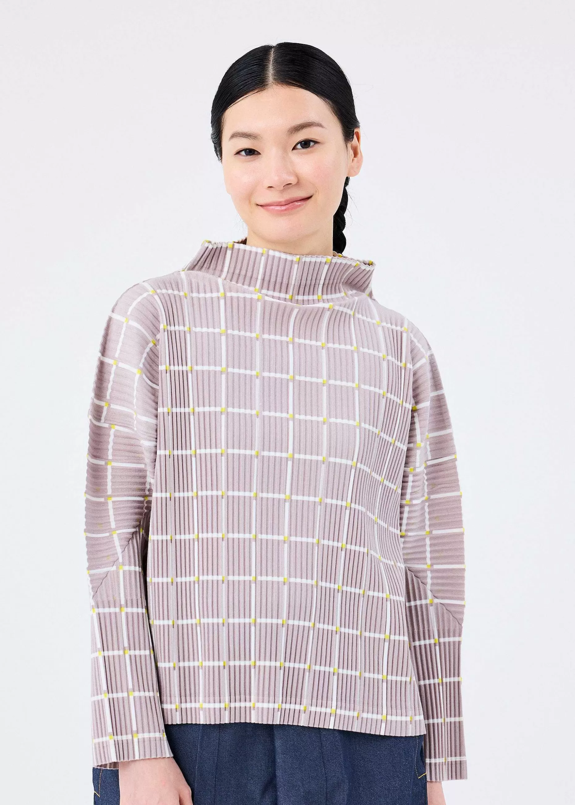 ISSEY MIYAKE Top | Color Stick Suede Like Pleats