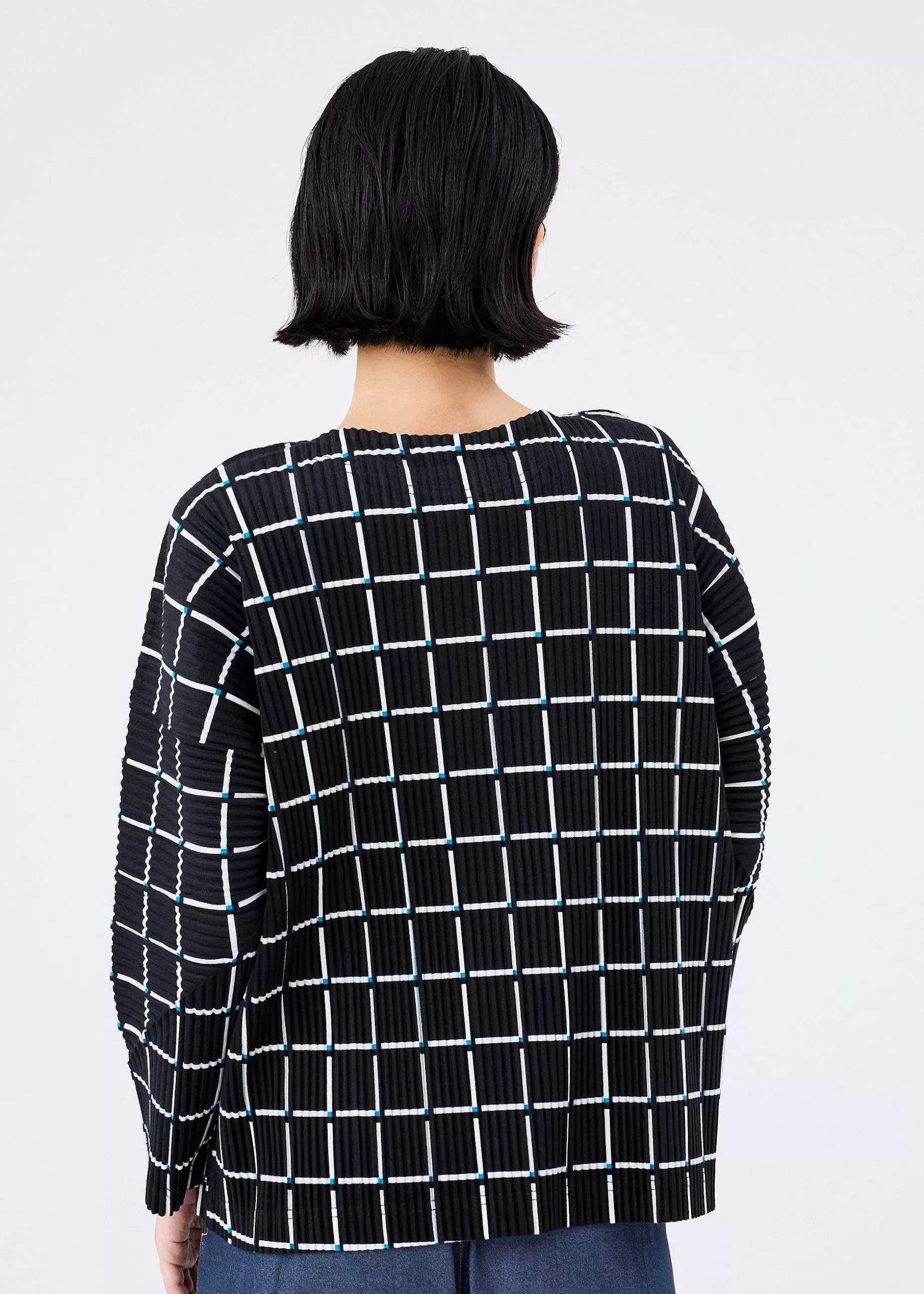 ISSEY MIYAKE Cardigan | Color Stick Suede Like Pleats