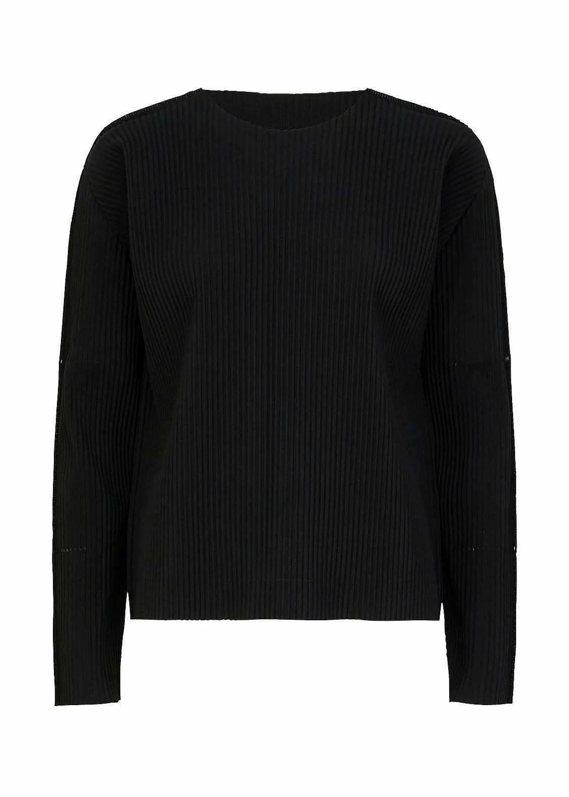 ISSEY MIYAKE Top | Fine Knit Pleats Black