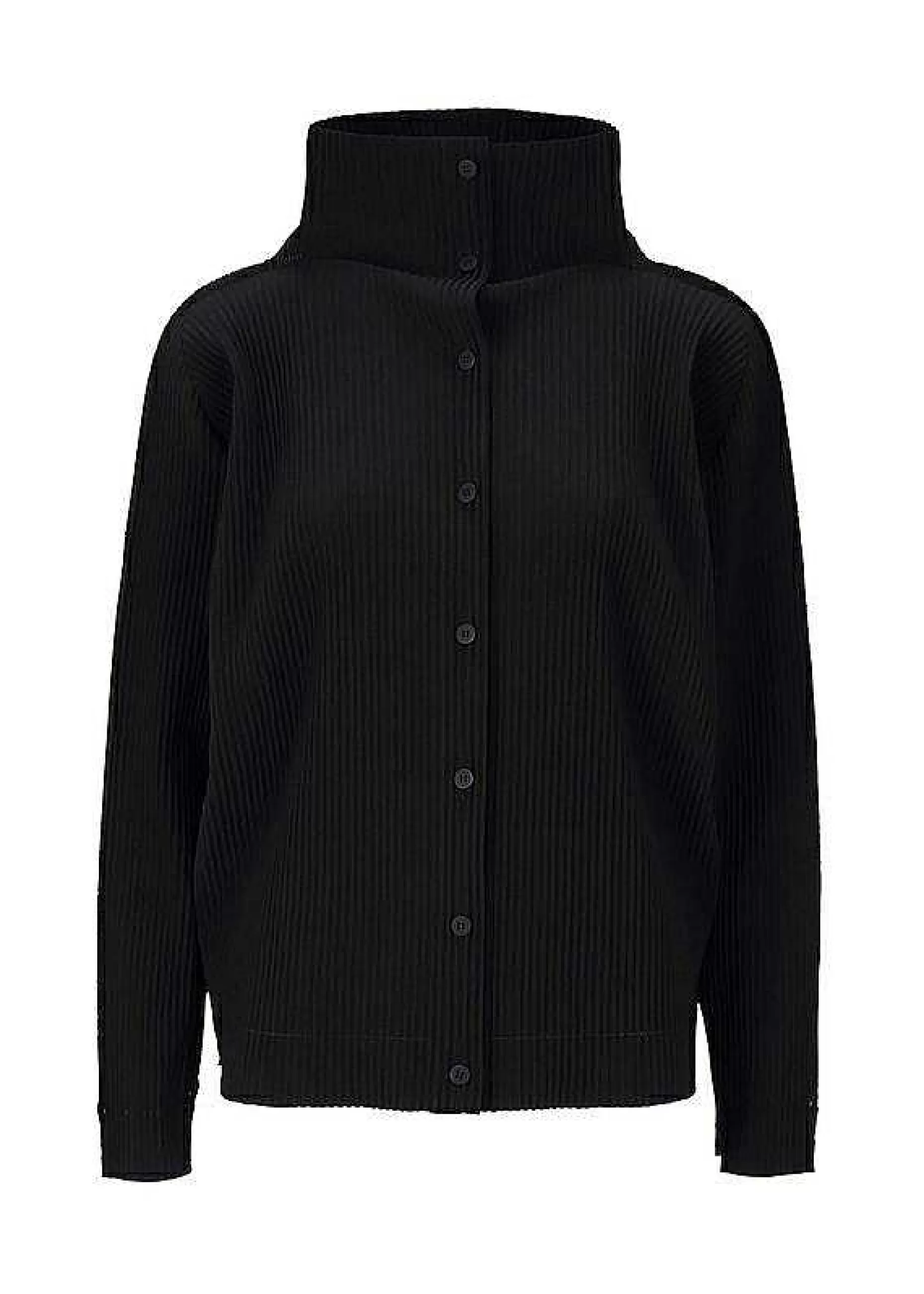 ISSEY MIYAKE Cardigan | Fine Knit Pleats Black