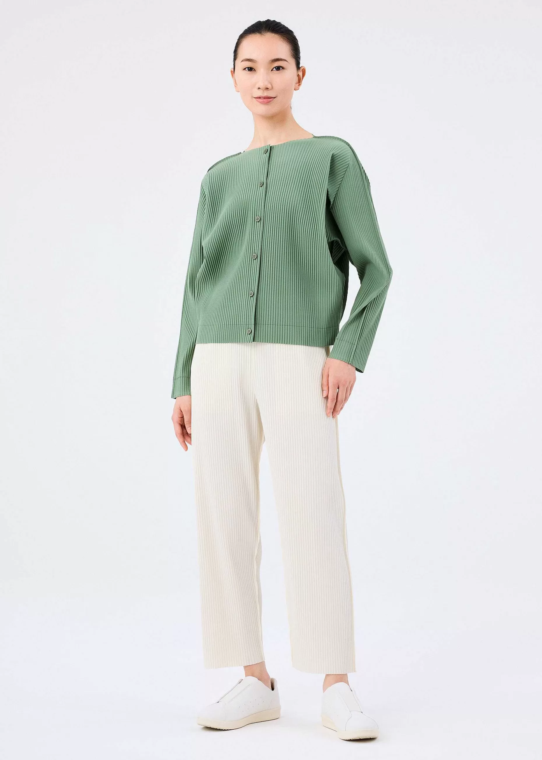 ISSEY MIYAKE Cardigan | Fine Knit Pleats Color 2