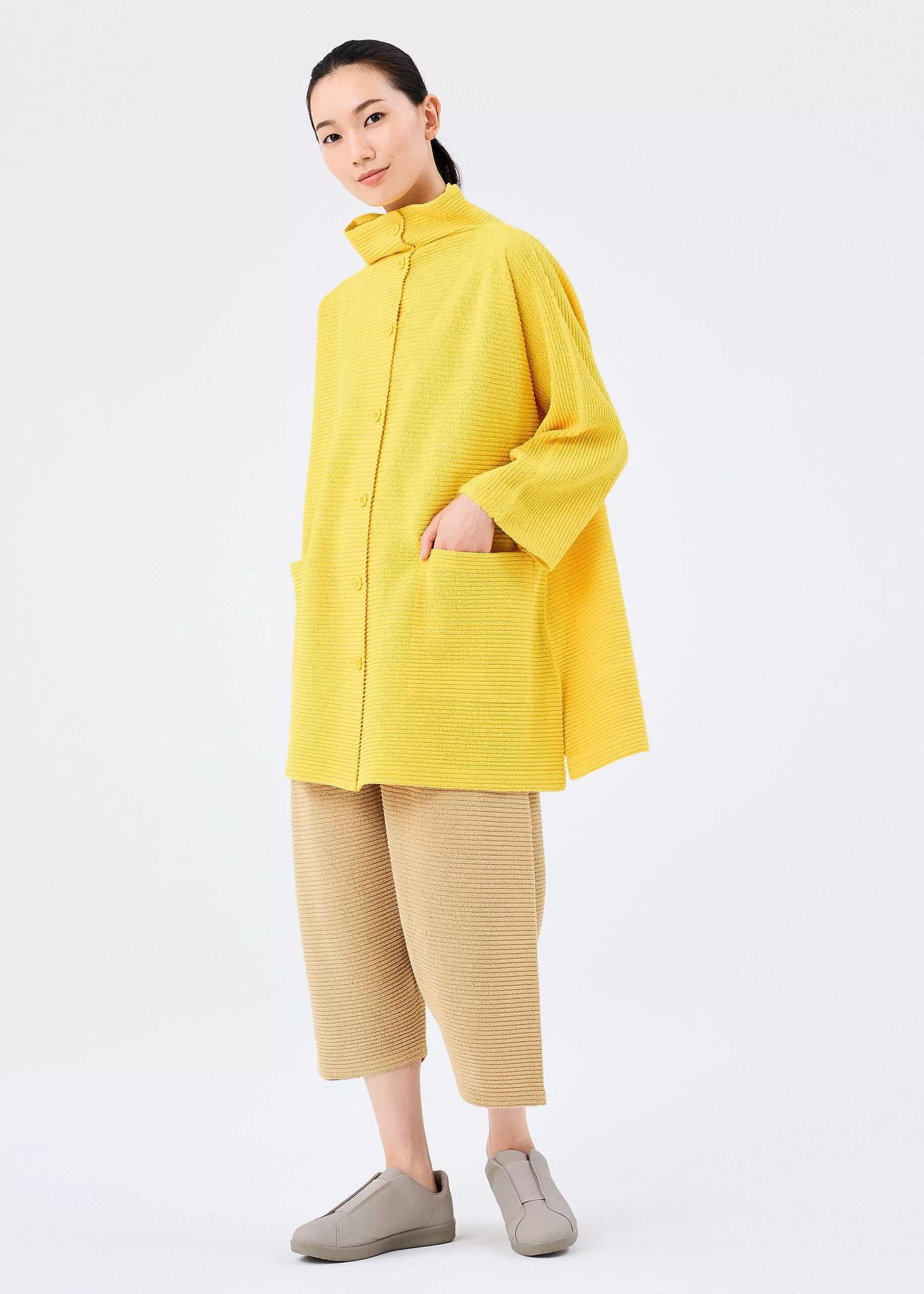 ISSEY MIYAKE Cardigan | Fuwa Fuwa Mesh Pleats