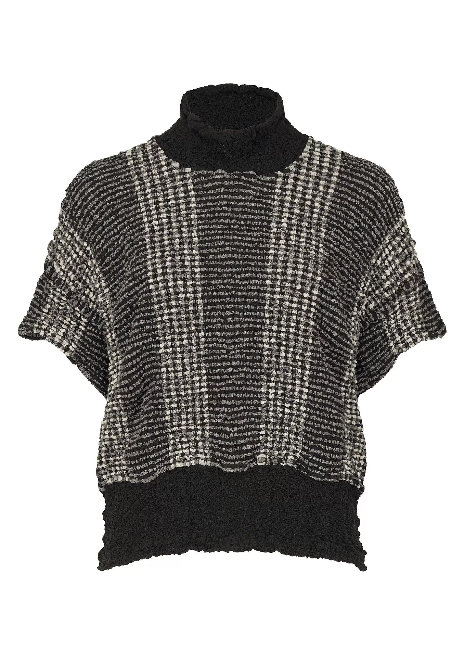 ISSEY MIYAKE Top | Gingham Stripe Cauliflower