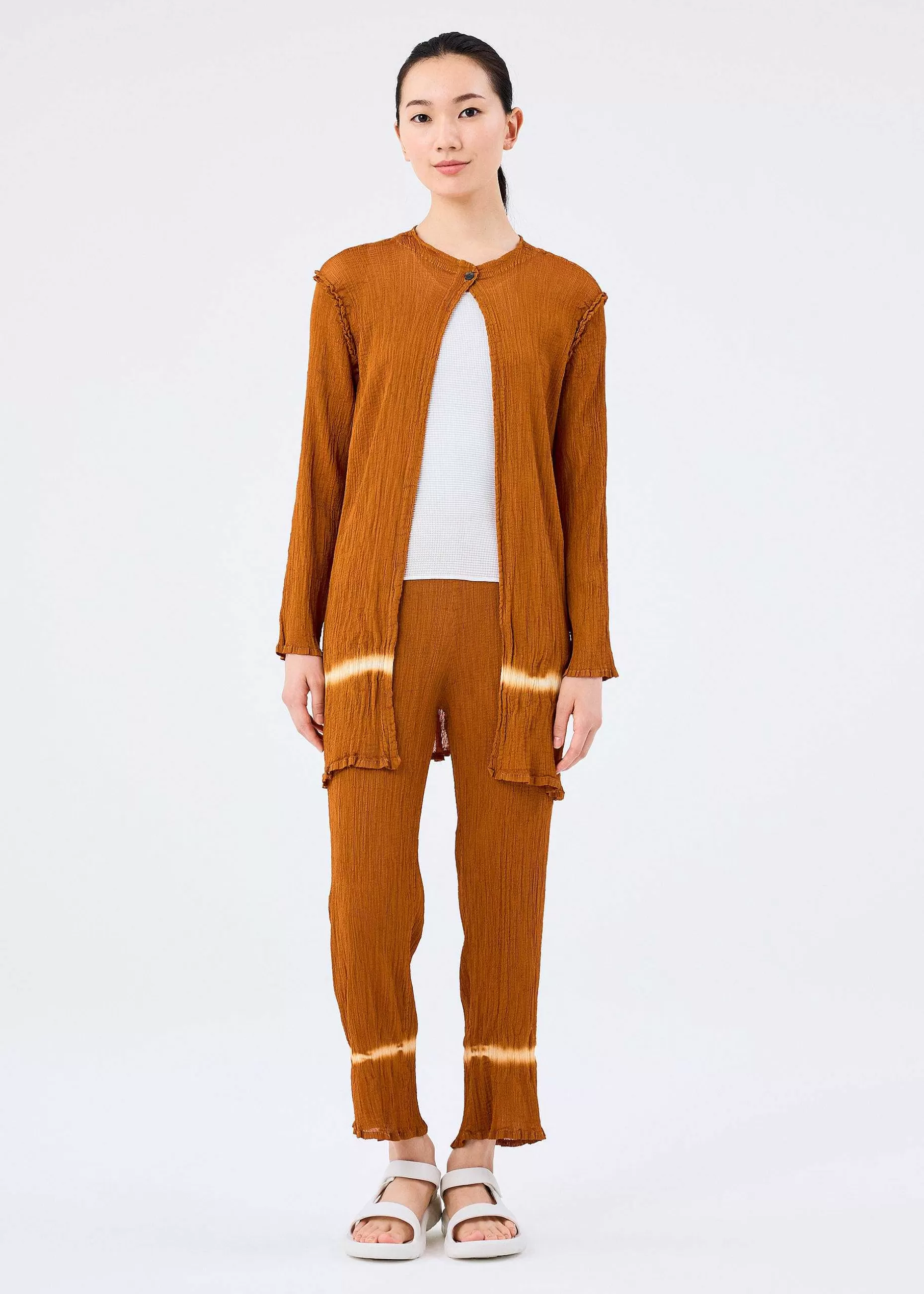 ISSEY MIYAKE Cardigan | Line See-Through Crepe