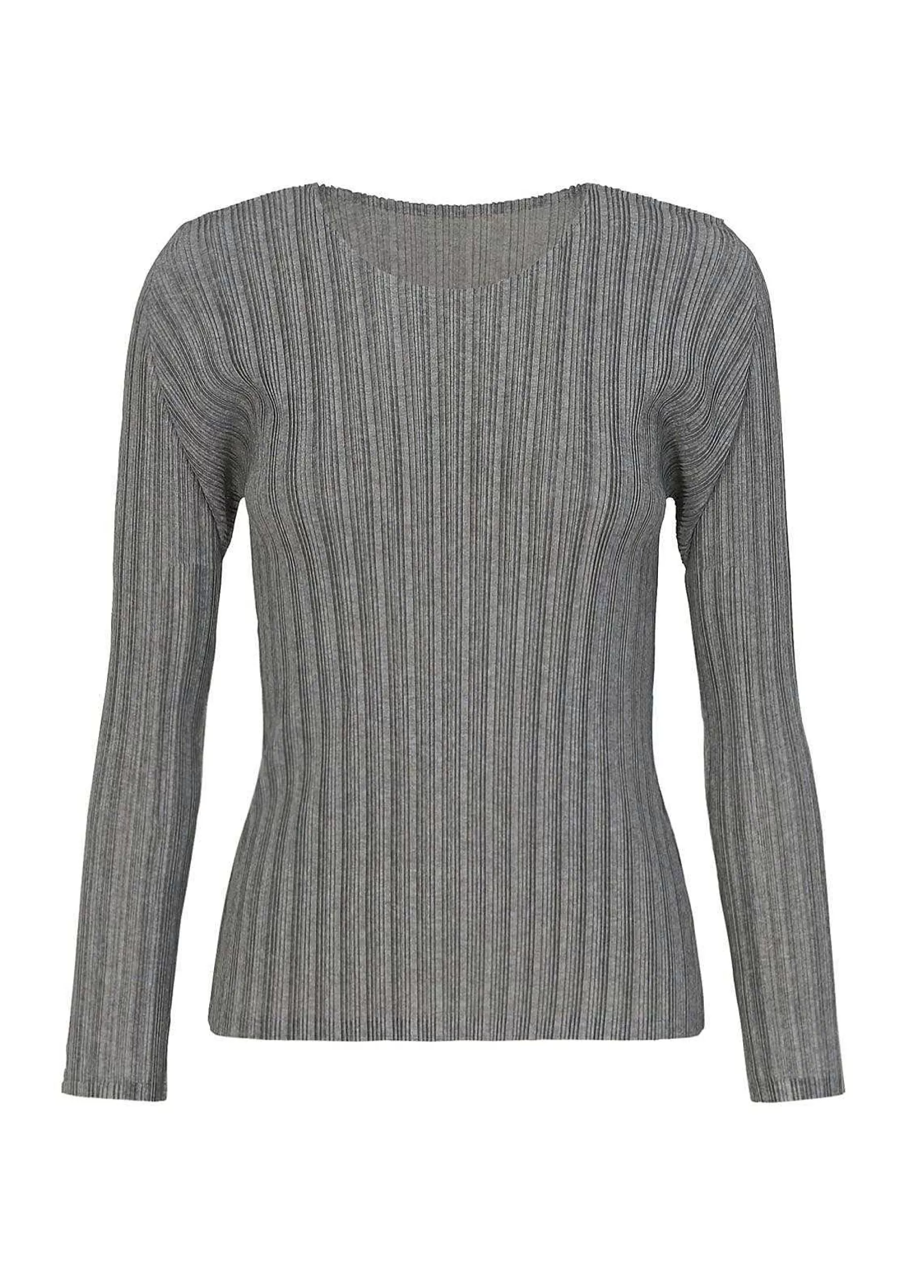 ISSEY MIYAKE Top | Rib Pleats Basics Light Gray