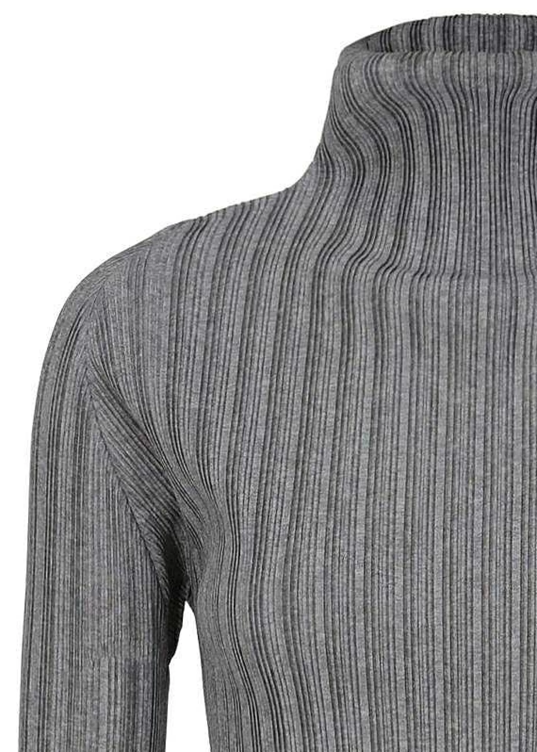 ISSEY MIYAKE Top | Rib Pleats Basics Light Gray