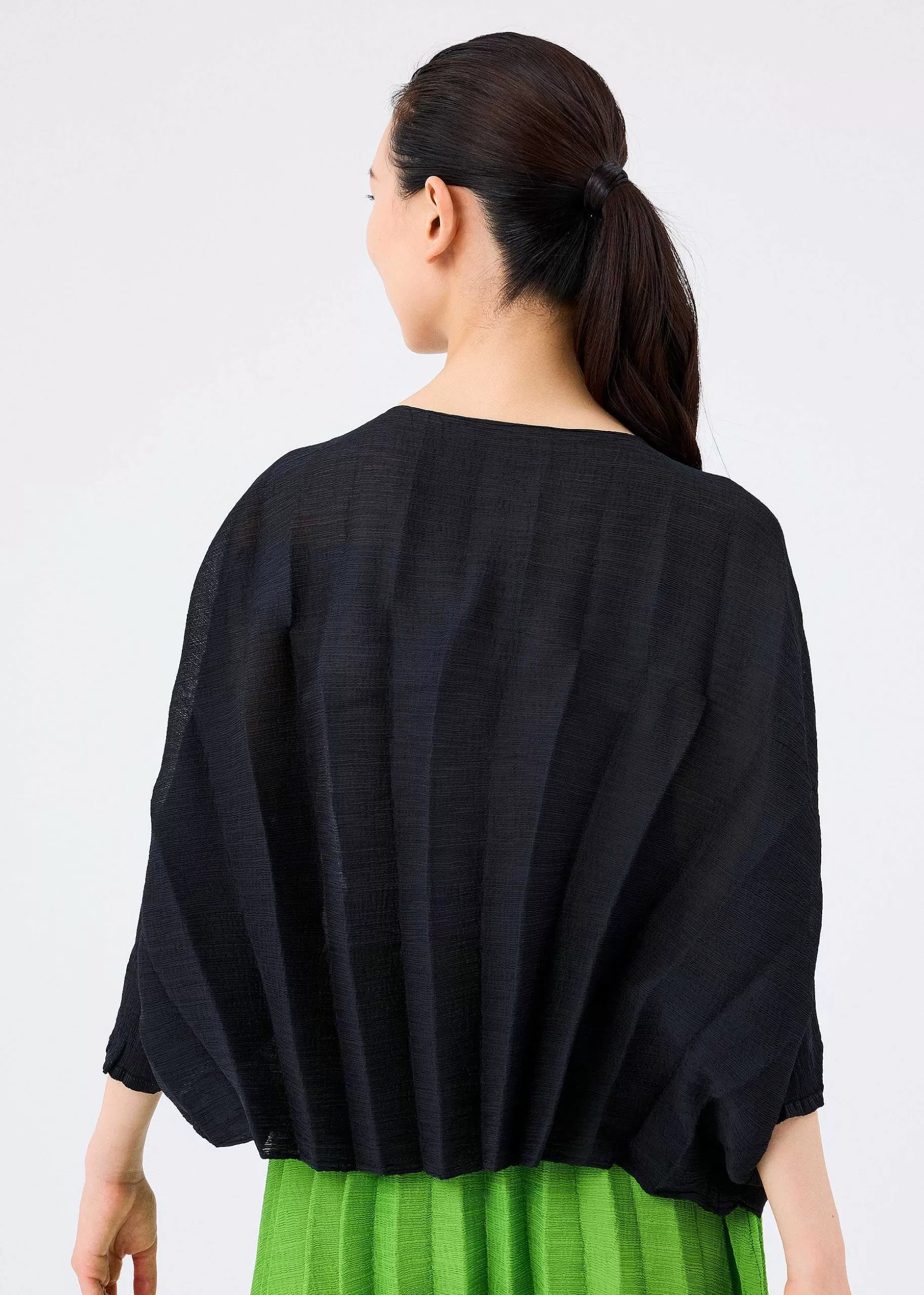 ISSEY MIYAKE Cardigan | Sector See-Through Crepe