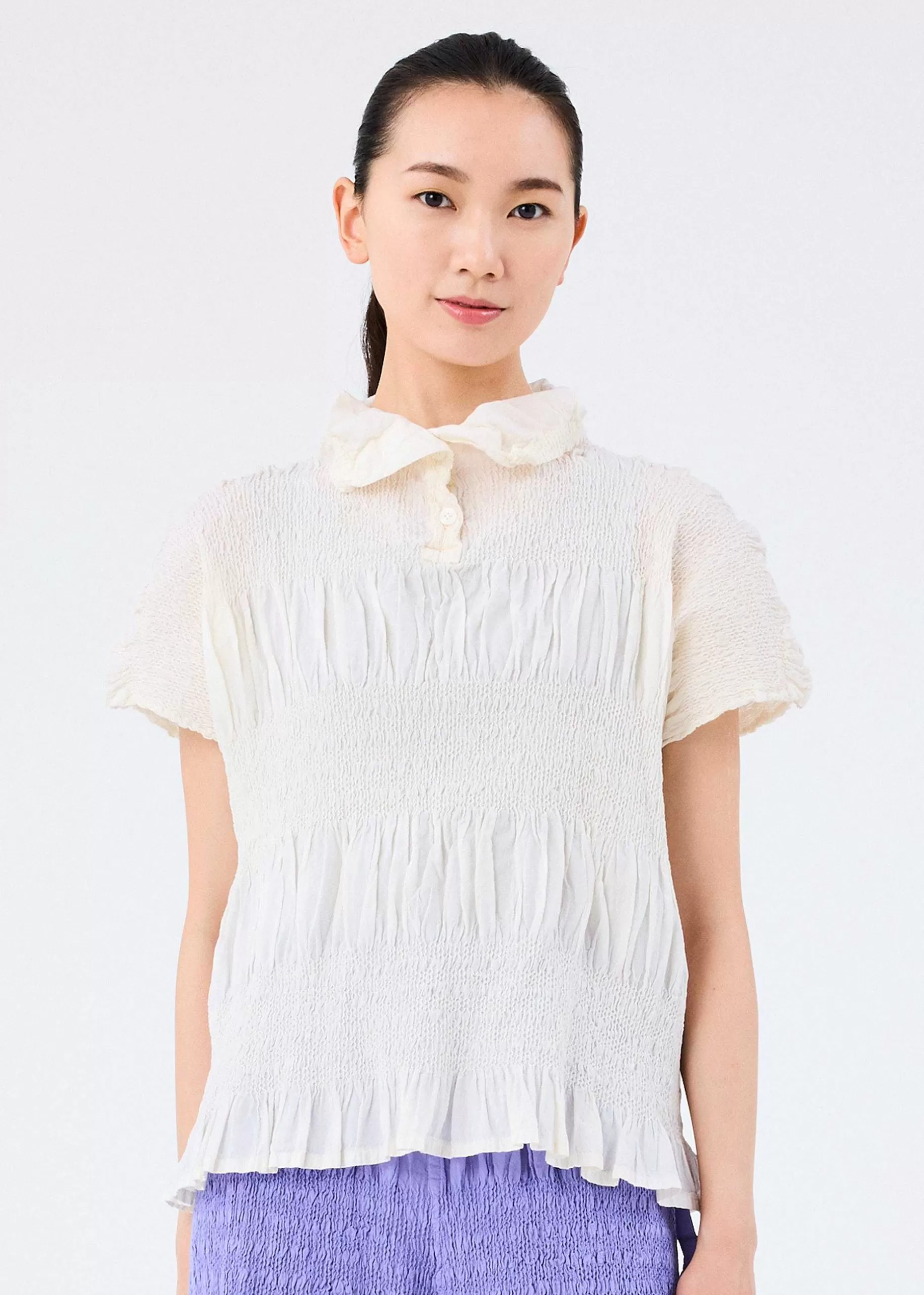 ISSEY MIYAKE Top | Shrink Stripe